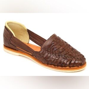 Hand woven leather huraches by Redhawk Leather co.